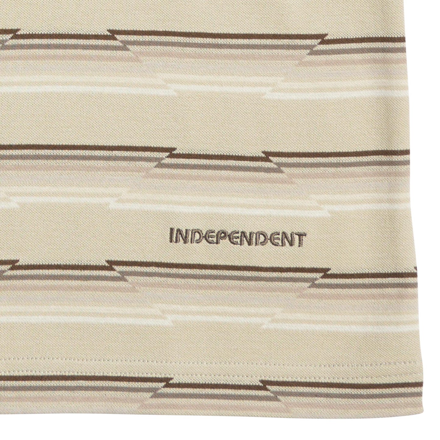 Wired S/S Ringer T-Shirt Sand Stripe Independent Mens