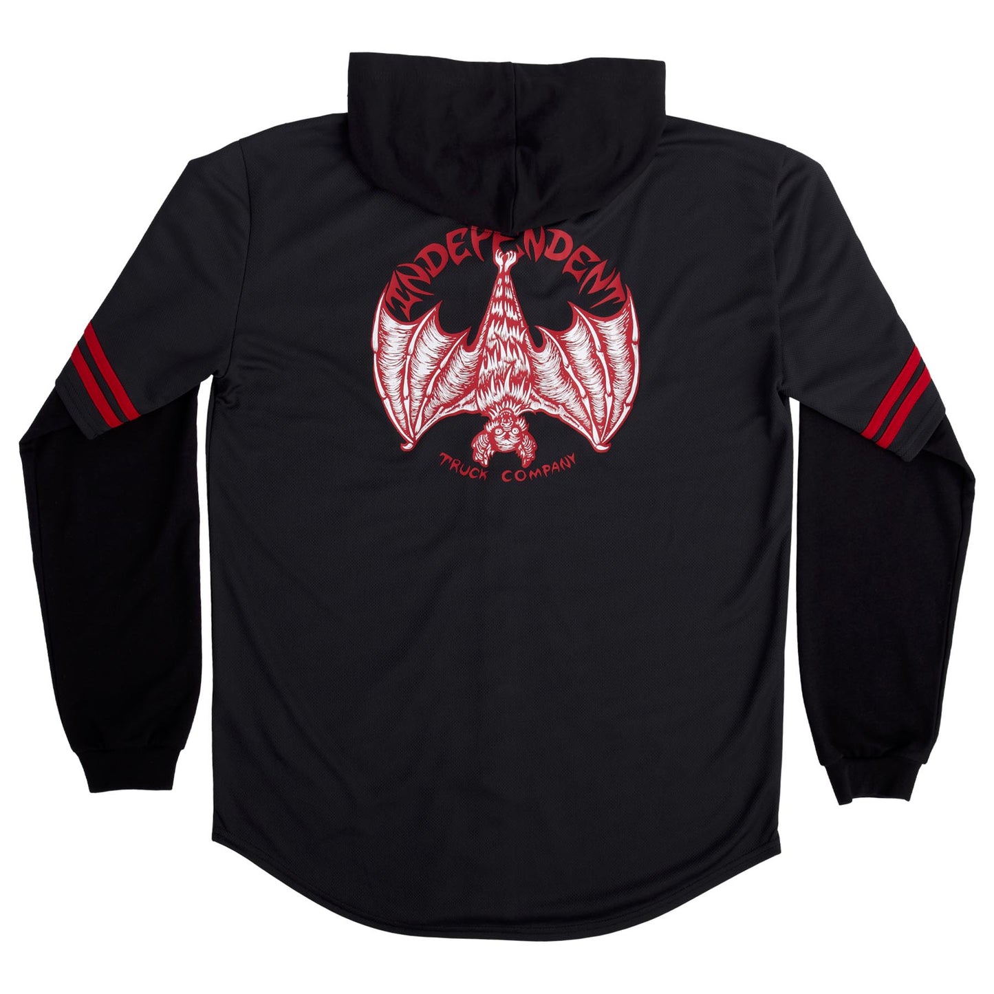 Independent Bat Baseball Jersey Red & Black