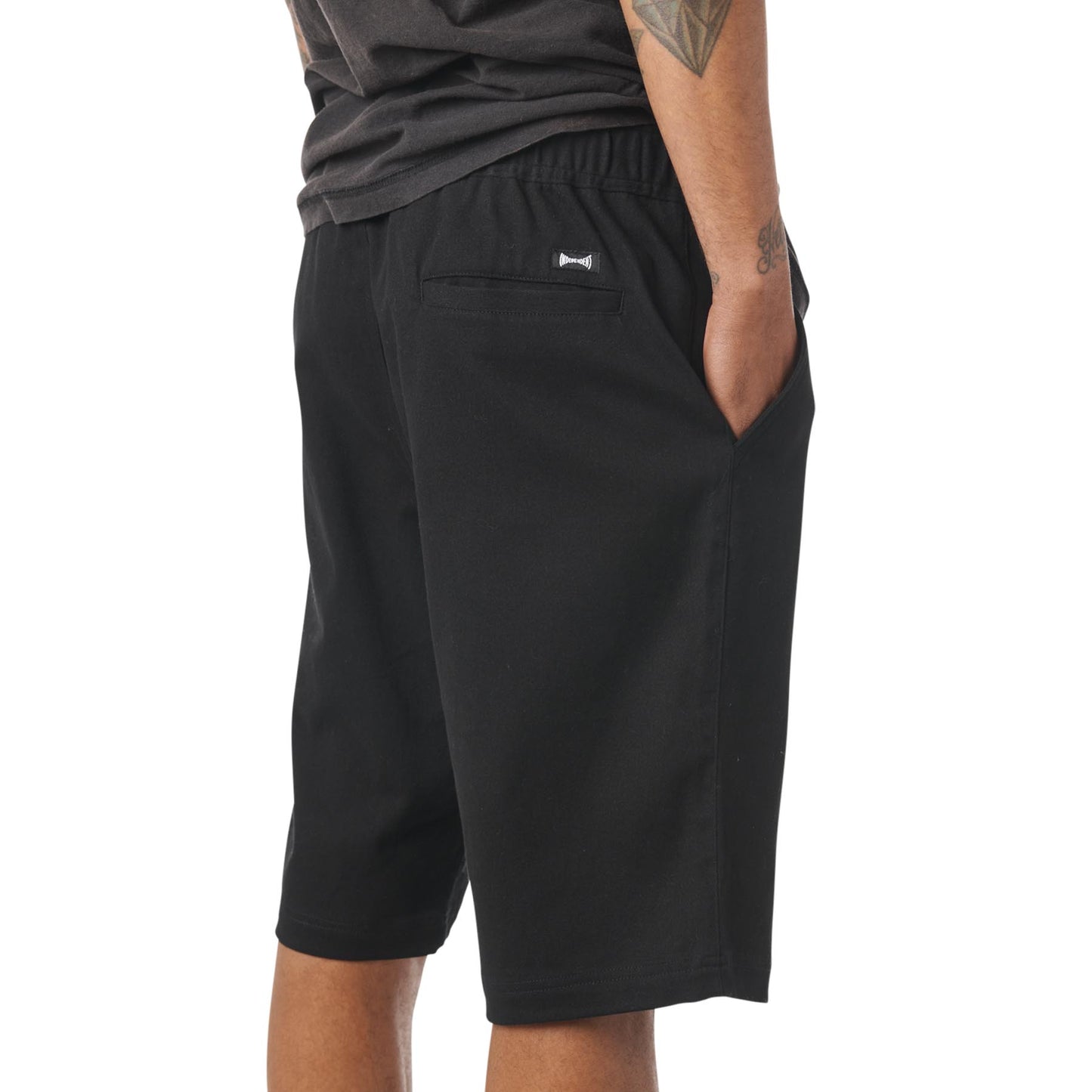 Span Pull On Shorts Black Or Military Bottom Independent