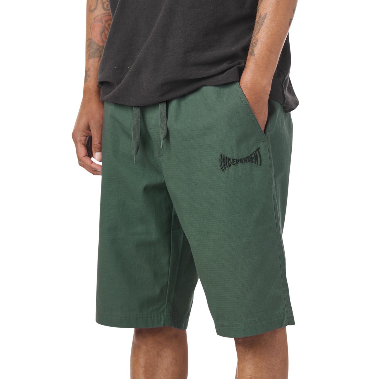 Span Pull On Shorts Black Or Military Bottom Independent