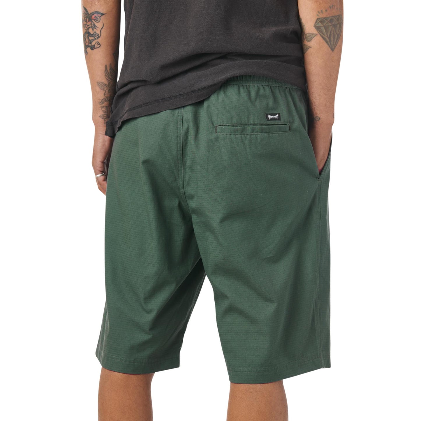 Span Pull On Shorts Black Or Military Bottom Independent