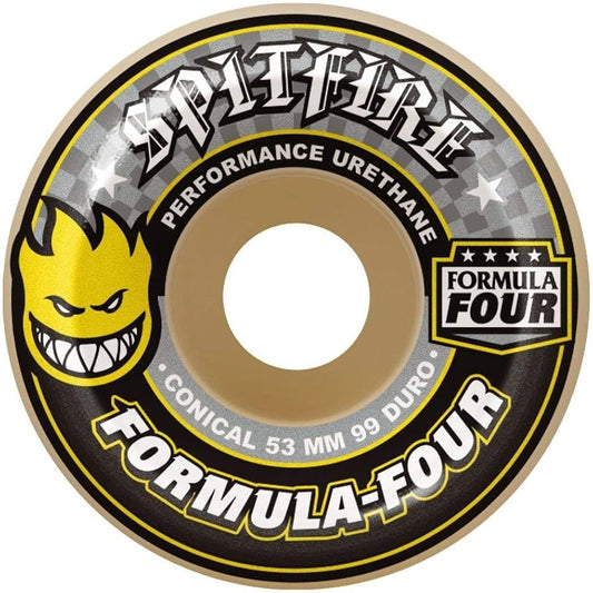 Spitfire Formula 4 99a Conical 52mm White Yellow and Black