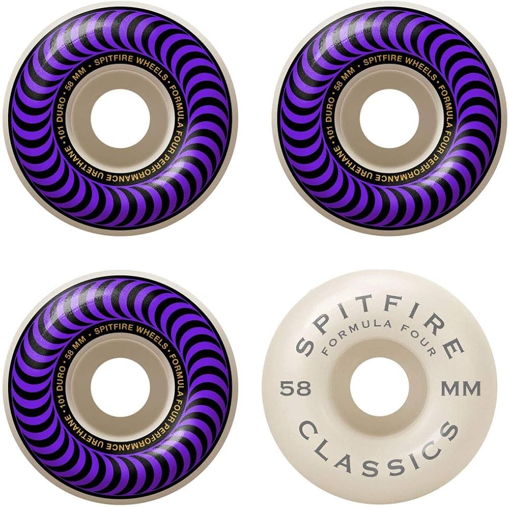 Spitfire Formula 4 101a Classic Swirl 58mm Purple and White