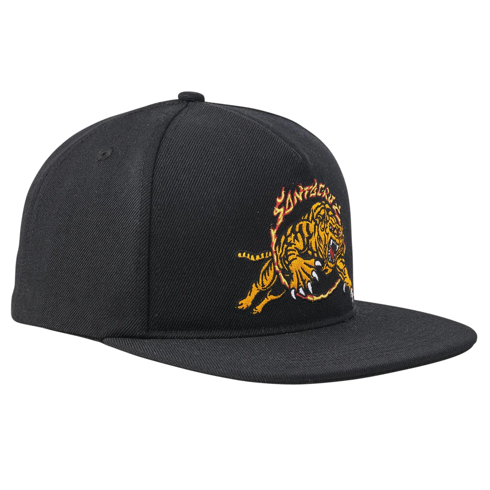 Salba Tiger Snapback Mid Profile Hat BlackOS Unisex Santa Cruz